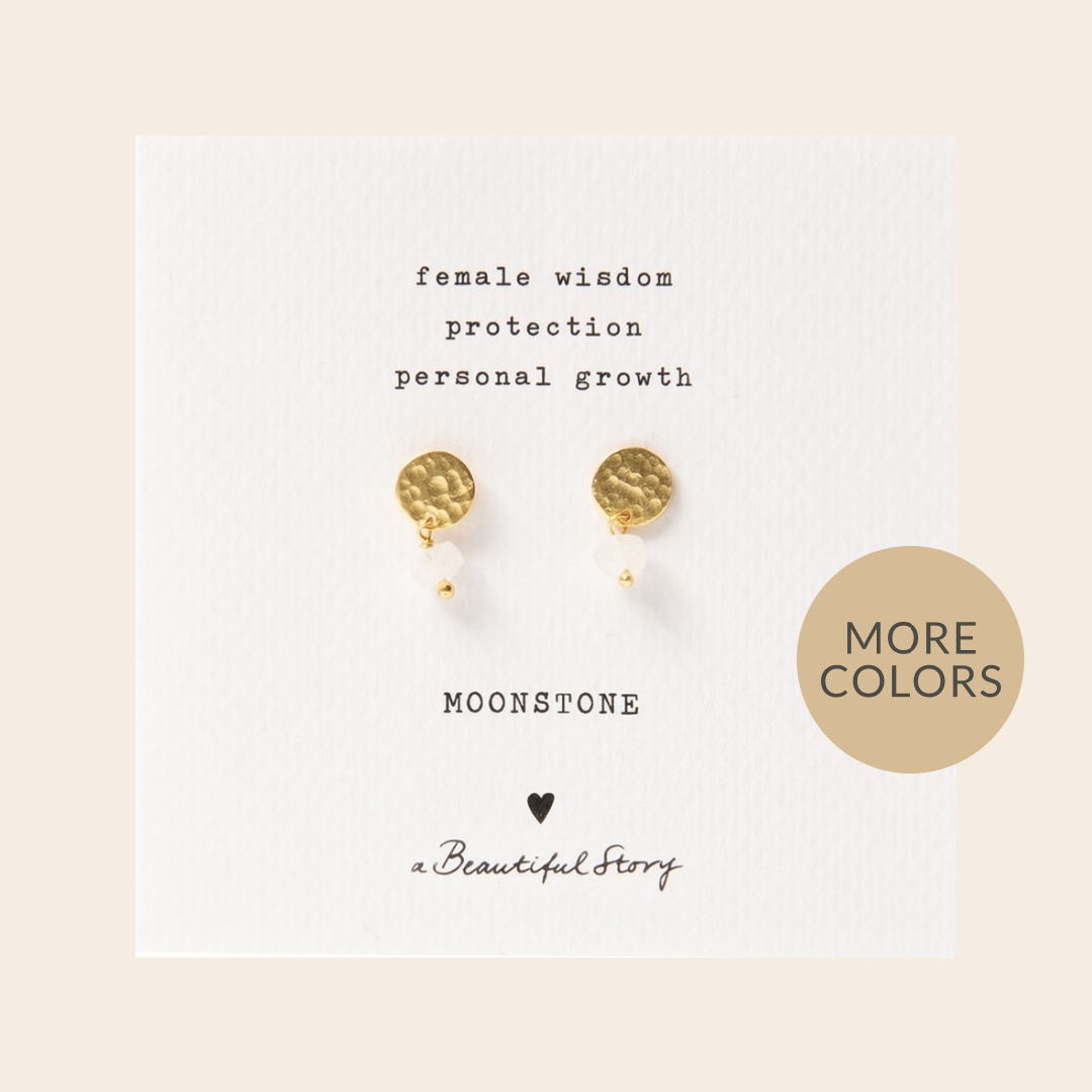 A Beautiful Story Set earrings  'Coin' - gold