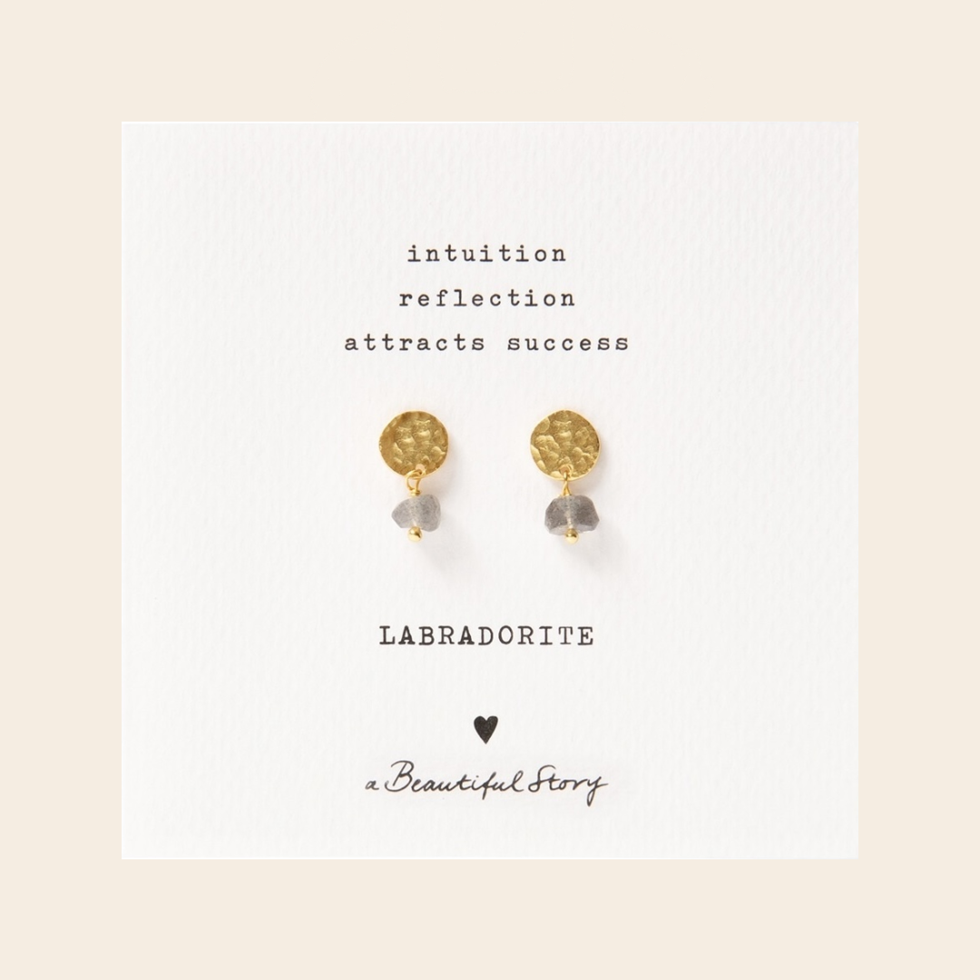 A Beautiful Story Set earrings  'Coin' - gold