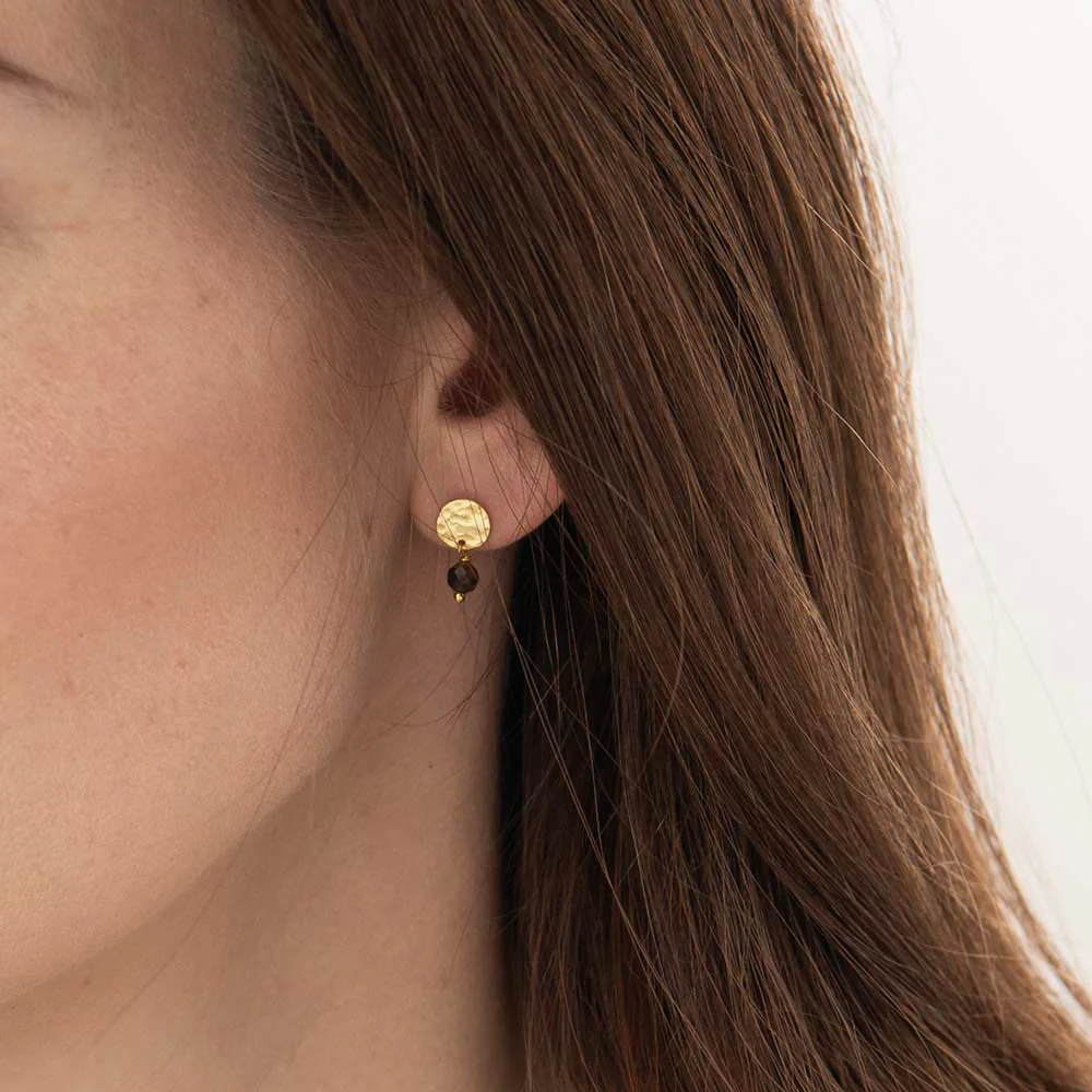 A Beautiful Story Set earrings  'Coin' - gold