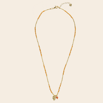 A Beautiful Story ketting / armband 'Honored' vintage hart - carneool