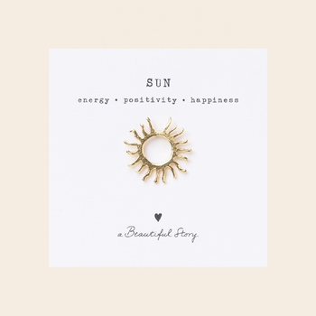 A Beautiful Story broche 'Sun' - goud