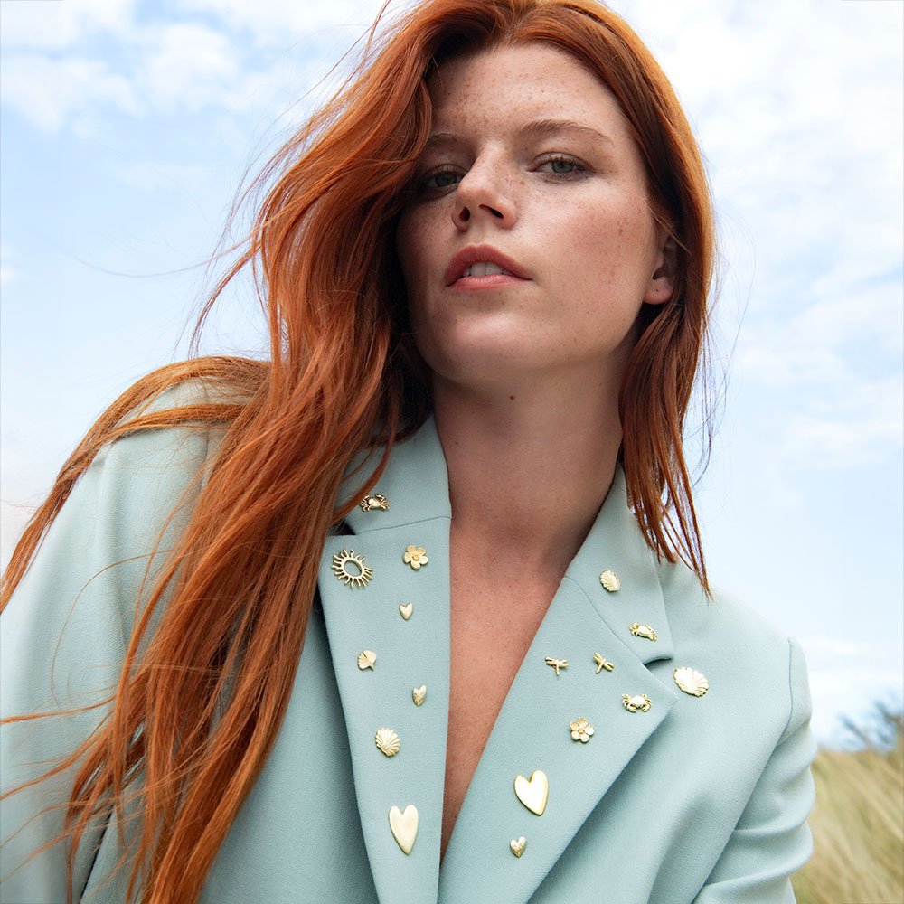 A Beautiful Story broche 'Sun' - goud