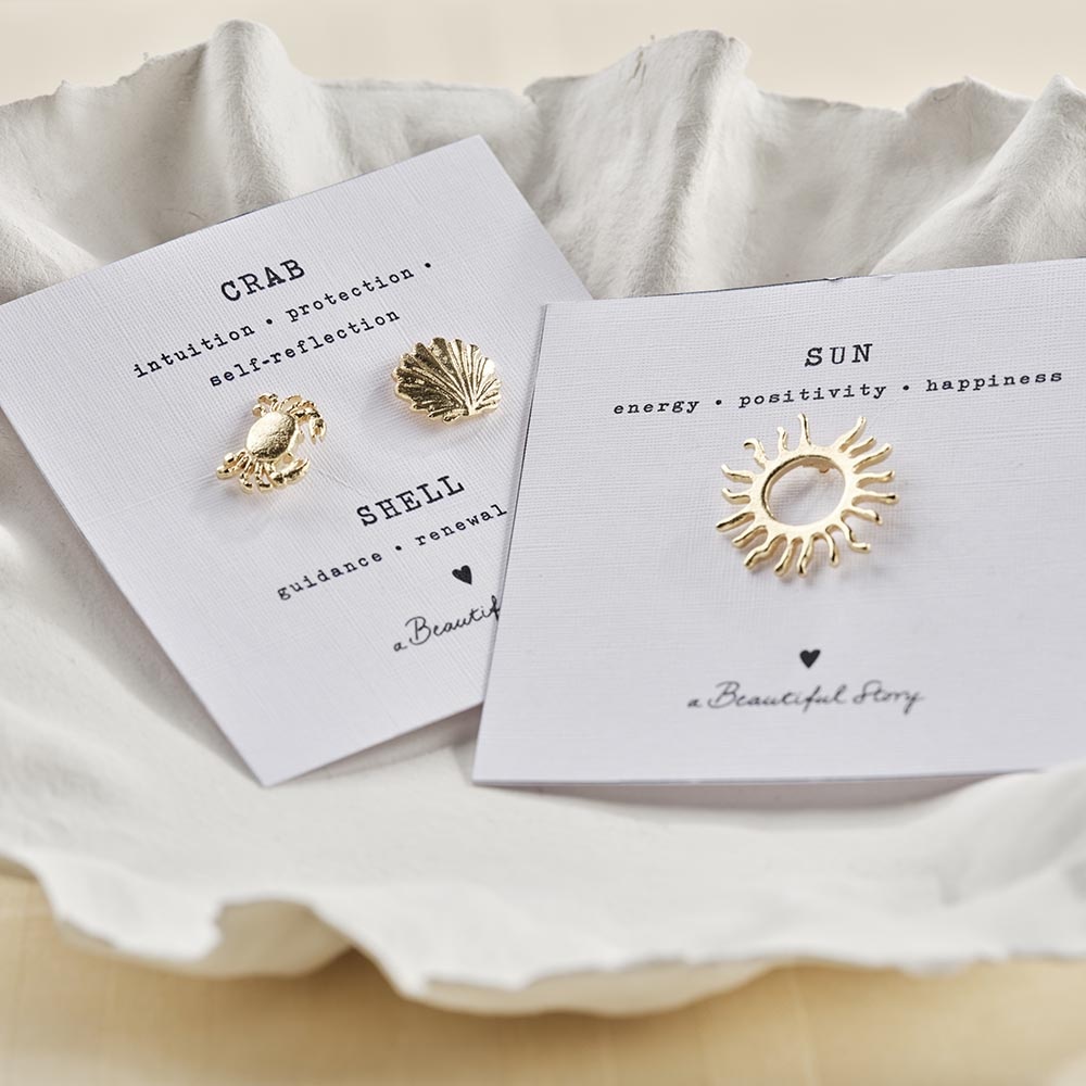 A Beautiful Story broche 'Sun' - goud