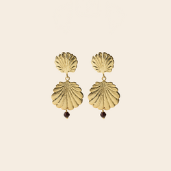 A Beautiful Story earrings 'Expressive' - garnet
