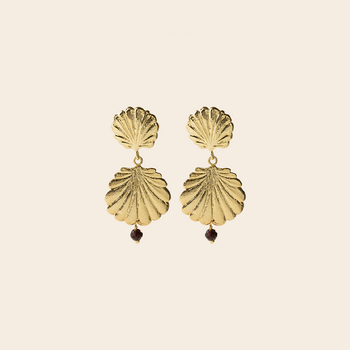 A Beautiful Story earrings 'Expressive' - garnet