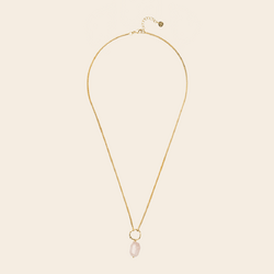 A Beautiful Story necklace 'Awareness' - rose quartz