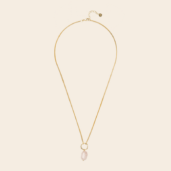 A Beautiful Story ketting 'Awareness' - rozenkwarts