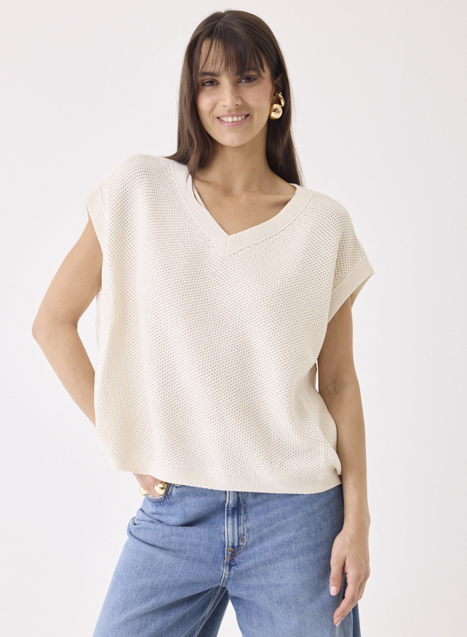 Majestic Filatures sweater katoen - milk