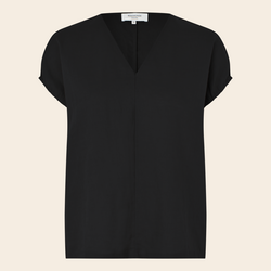 Rosemunde top 'Esther' linnen - zwart