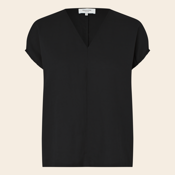 Rosemunde top 'Esther' linen - black