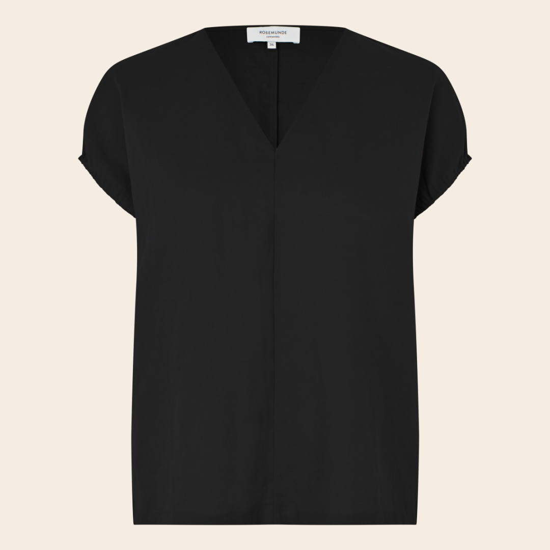 Rosemunde top 'Esther' linnen - zwart