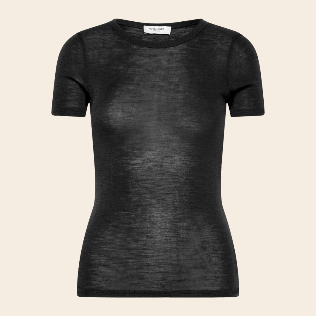 Rosemunde t-shirt 'Sara' wol / cashmere - zwart