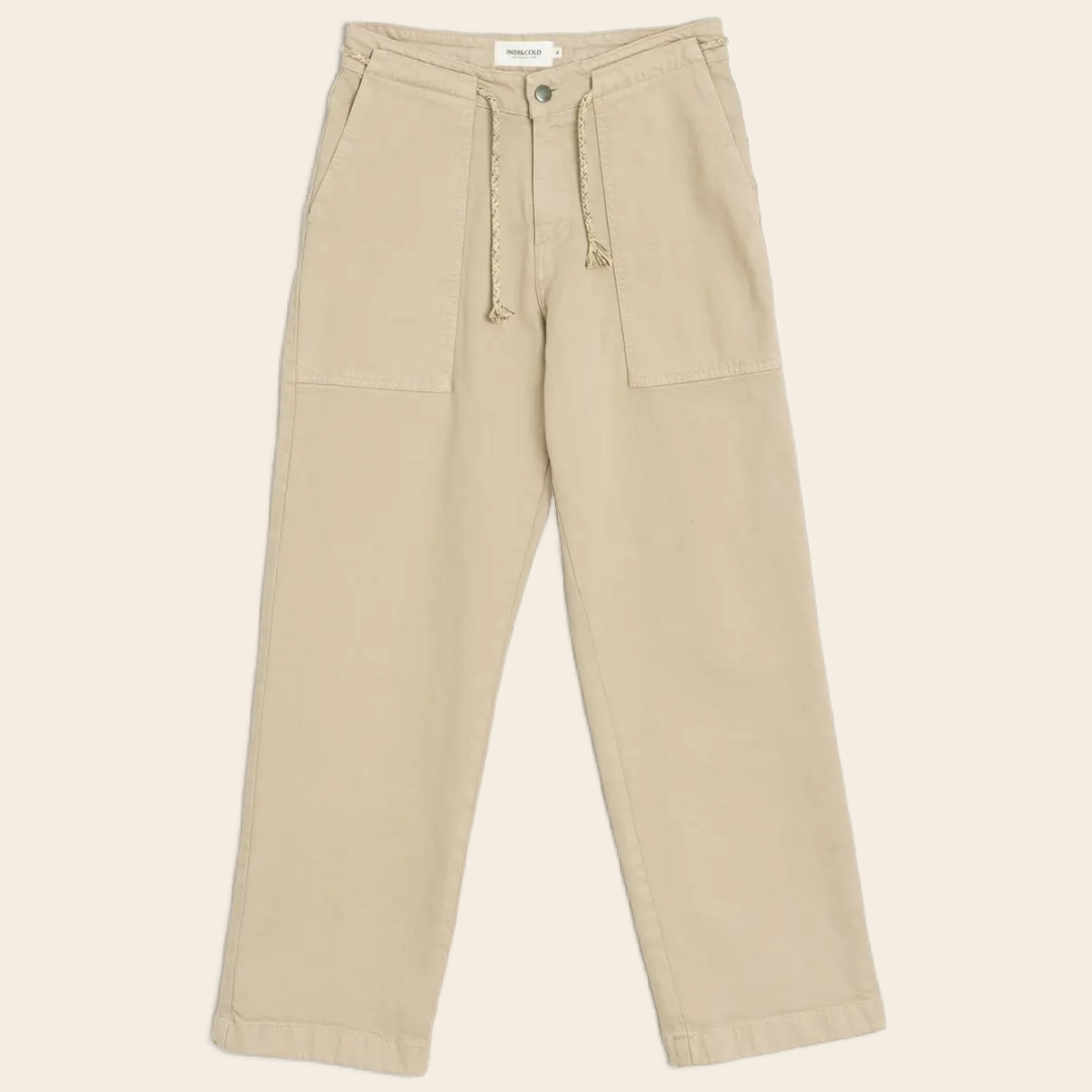 Indi & Cold broek drawstring - sand