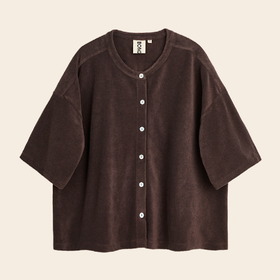 Bongusta oversized shirt one size - Coffee