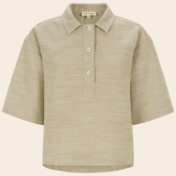 Esmé Studios blouse 'Kaya' katoen - brown melange