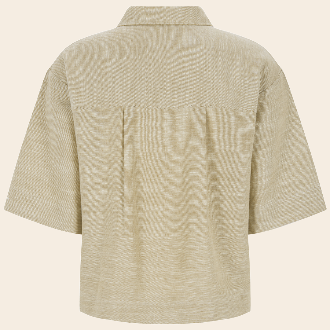 Esmé Studios blouse 'Kaya' katoen - brown melange