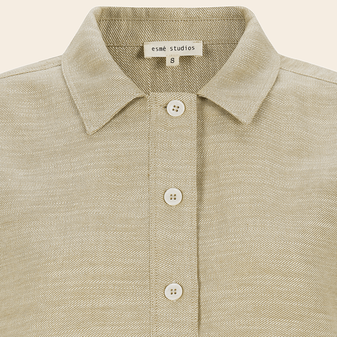 Esmé Studios blouse 'Kaya' katoen - brown melange