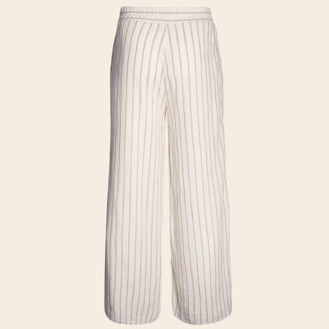 Alwero broek 'Bahamas' katoen - beige stripe