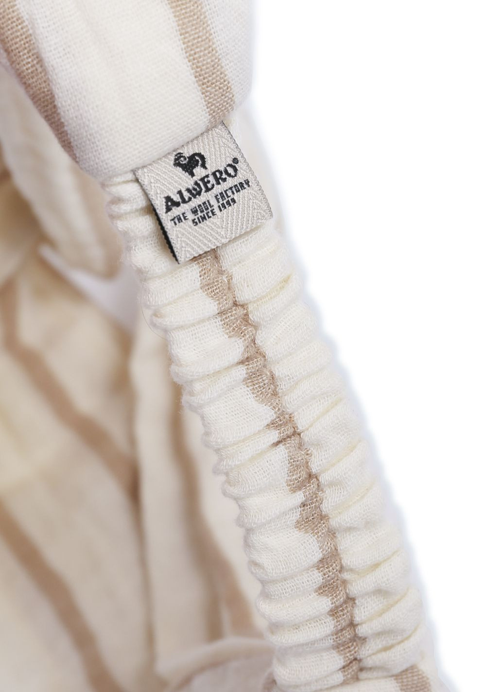 Alwero haarband katoen - beige stripes