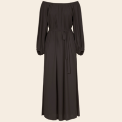 No Man's land maxi jurk  travel jersey - truffle