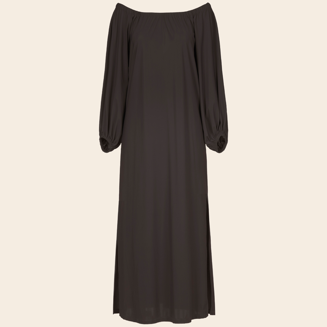 No Man's land maxi dress travel jersey - truffle