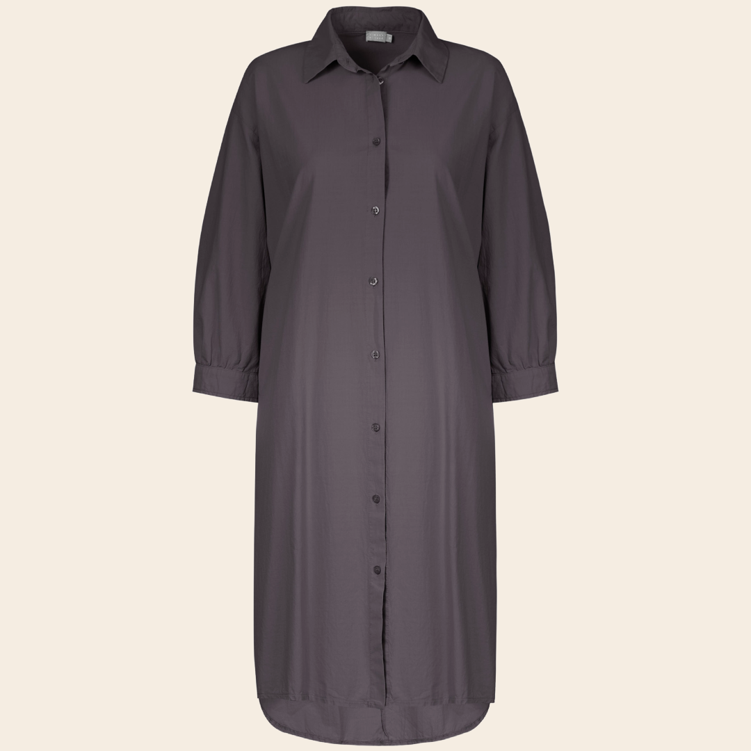 No Man's land blouse dress cotton - graphite