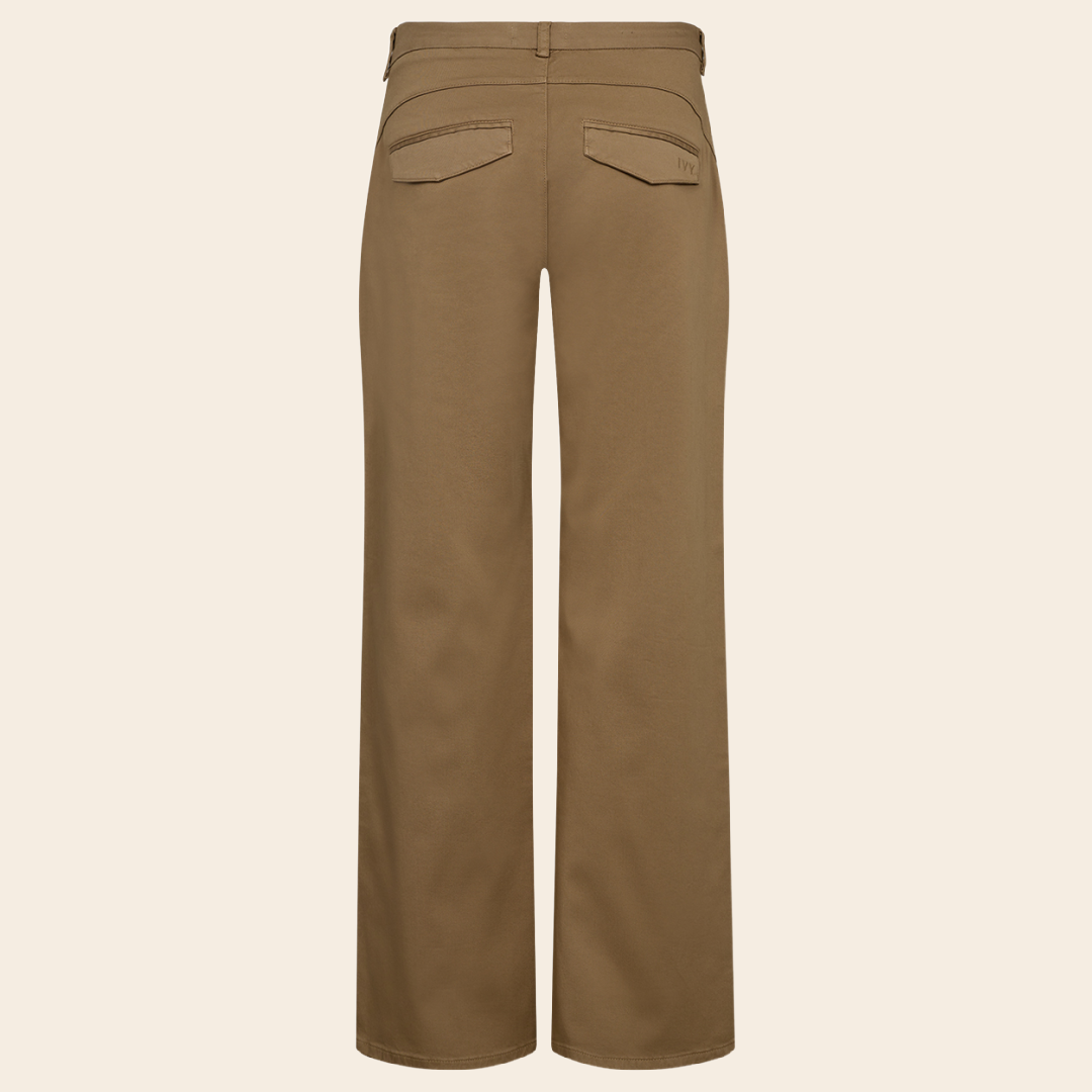 IVY Copenhagen chino 'Karmey' katoen - dark desert