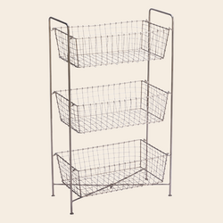 Madam Stoltz rack with baskets 'Korg' - iron
