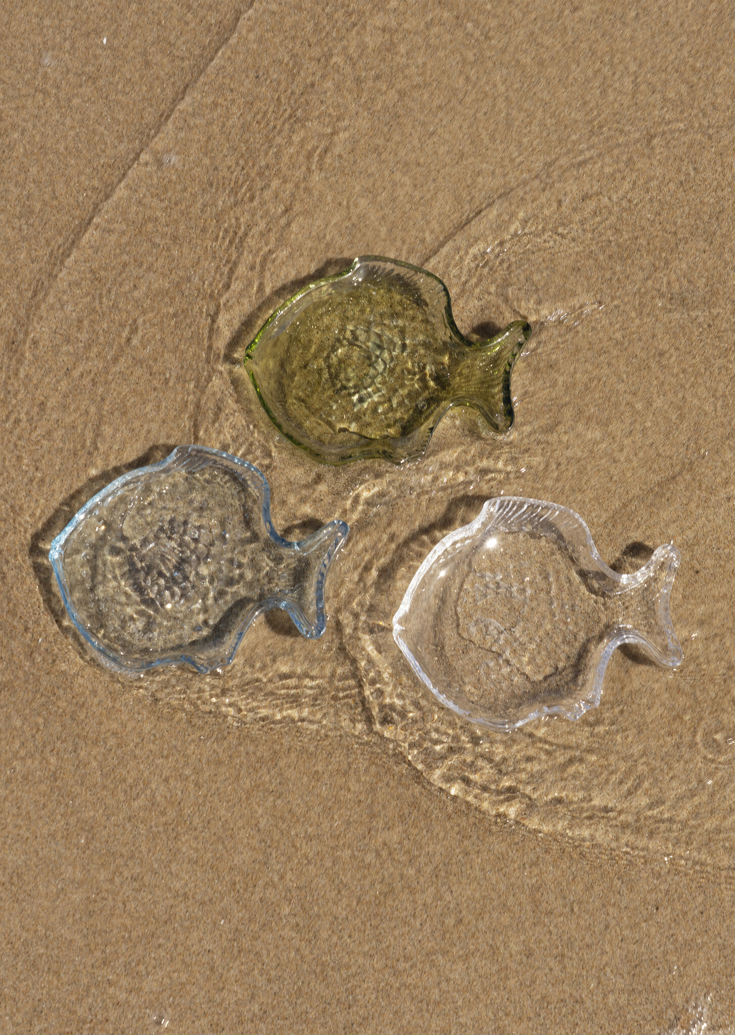 Madam Stoltz tray 'Fiskefat' - glas