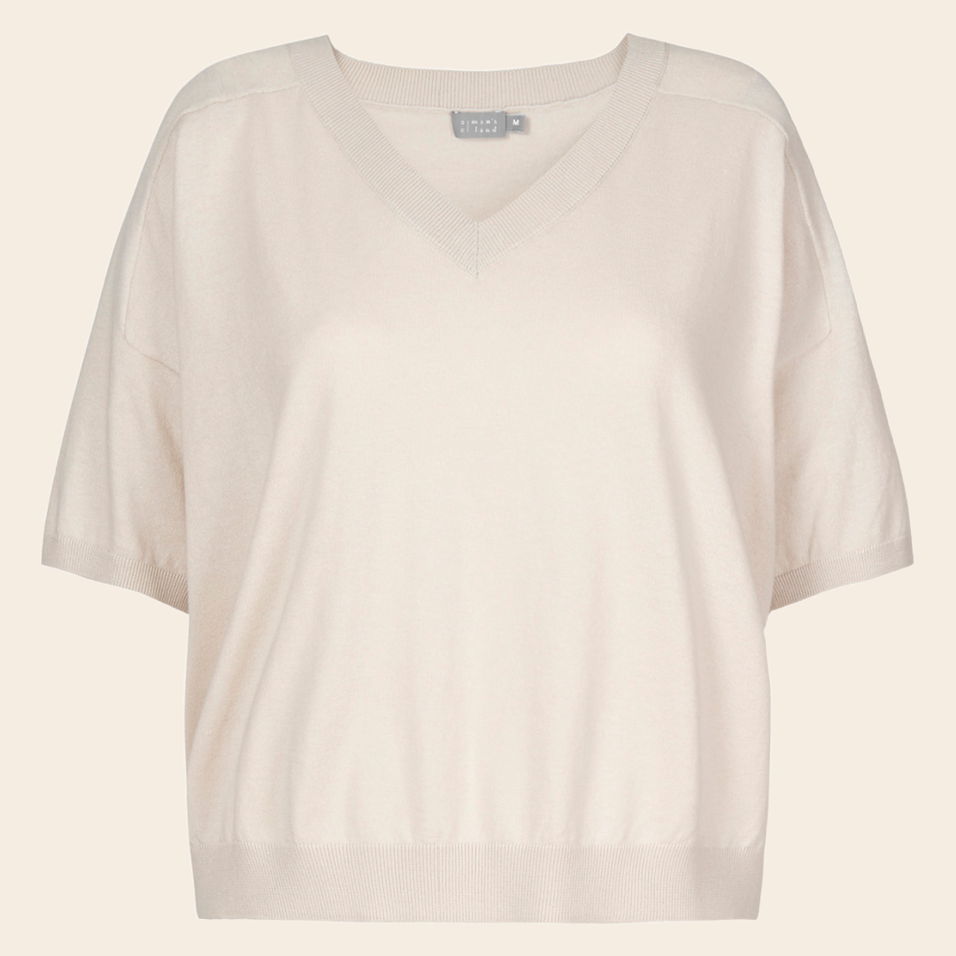 No Man's land sweater katoen / zijde - sandstone