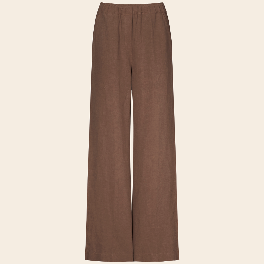 No Man's land broek tencel / linnen - tobacco
