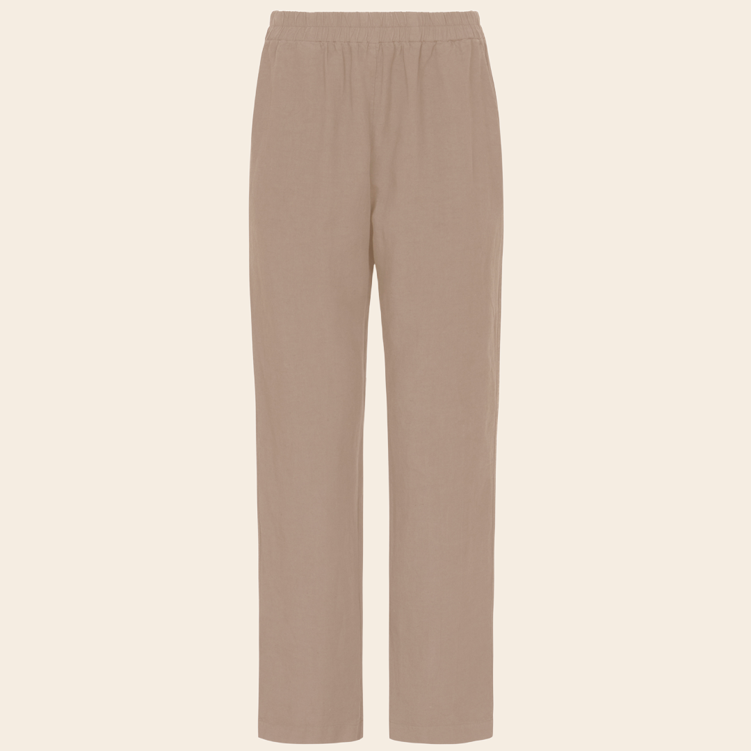 No Man's land broek tapered  tencel / linnen - sesame