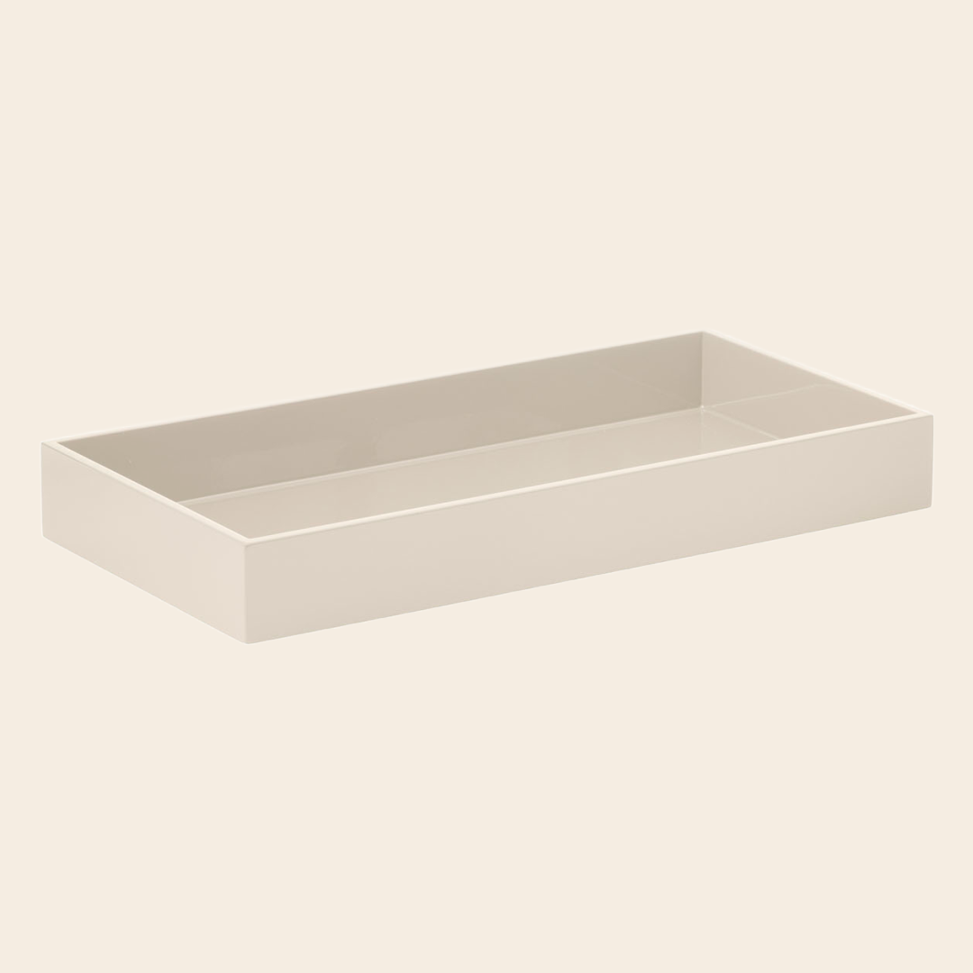 Bungalow tray cream 20 x 40 cm - lacquer MDF
