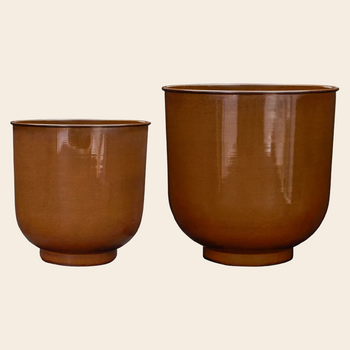 House Doctor planter 'Cove' iron - brown