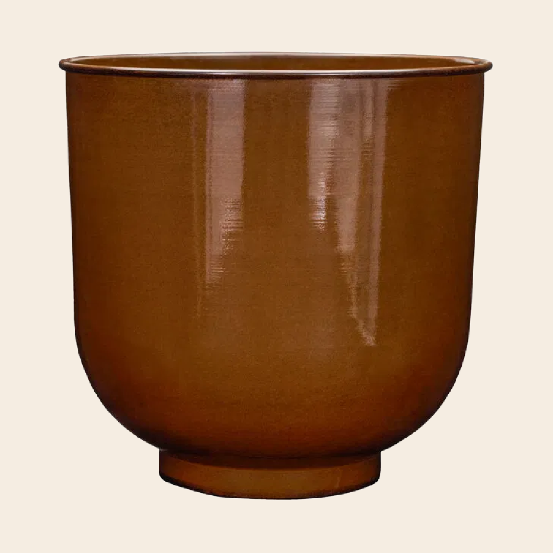 House Doctor bloempot 'Cove' metaal - bruin