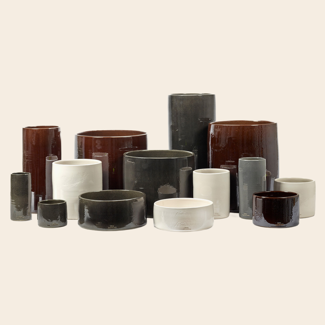 Serax flower pot 'Vaso' 01 white by Vincent van Duysen