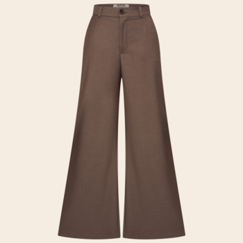 RE/BORN pantalon 'Charlie' viscose - taupe