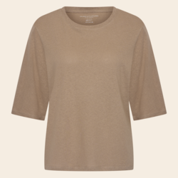 Majestic Filatures shirt linnen/katoen - coffee latte