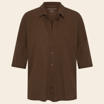 Majestic Filatures blouse linnen/katoen - tonka