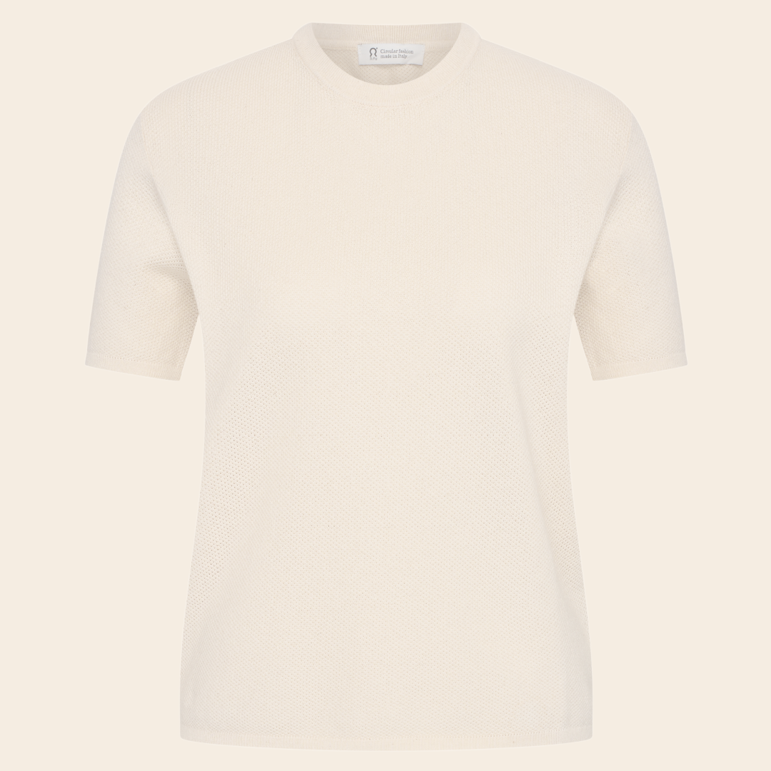 Rifo shirt 'Carlotta' knitted katoen - white burro