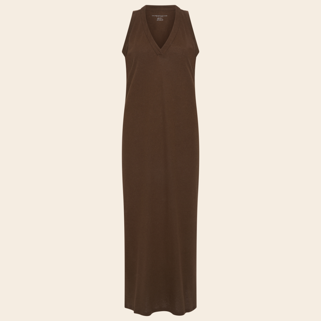 Majestic Filatures jurk linnen / katoen - tonka