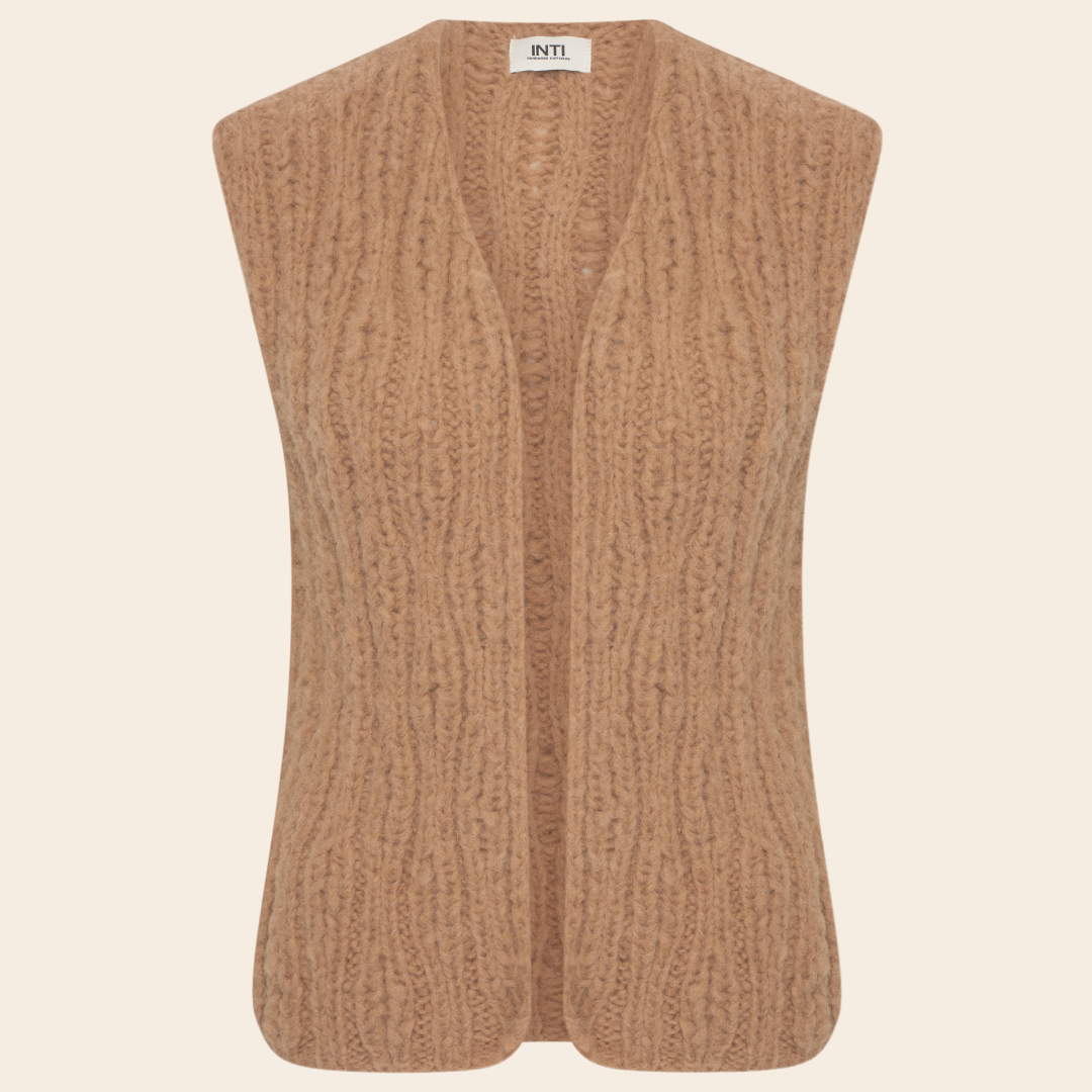 Inti Knitwear gilet 'Rose' alpaca - clay