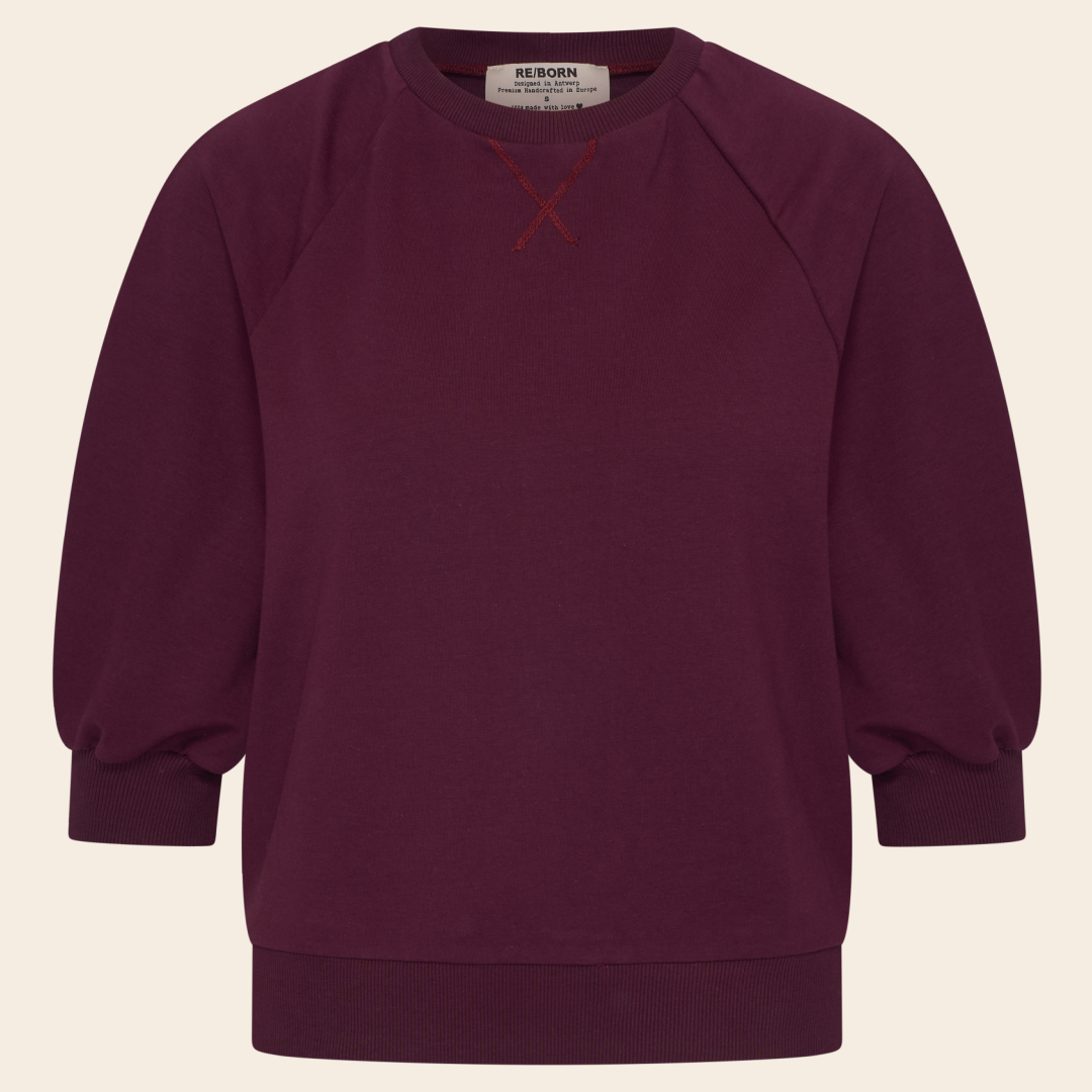 RE/BORN sweater 'Caliste' katoen - vino