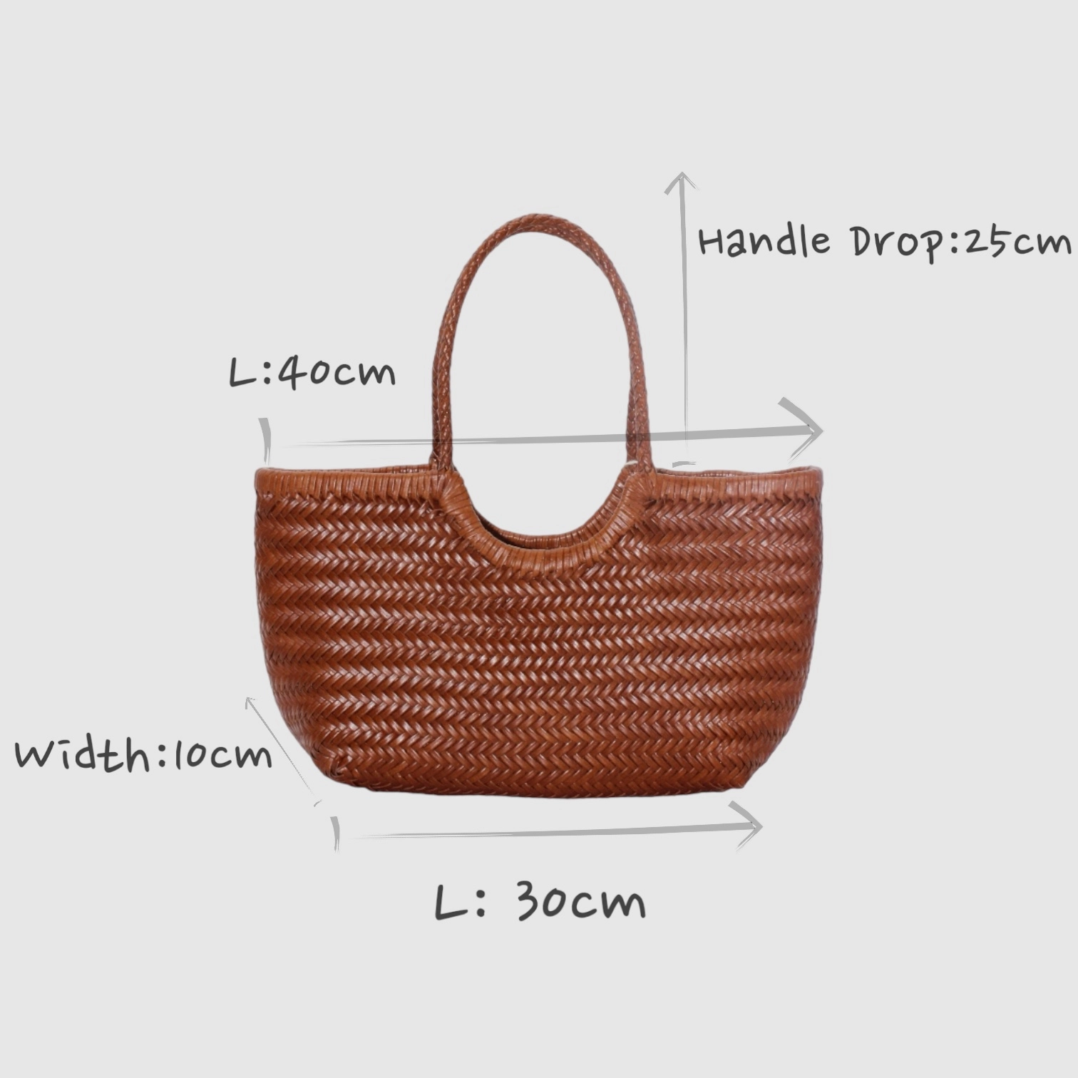 Sook stainable shopper 'Carmel' leer - bruin