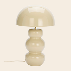 Madam Stoltz Lampe 'Bordslampa' emailliert – beige
