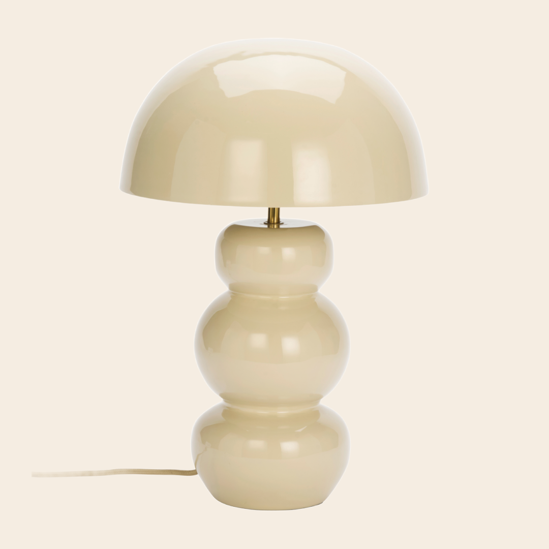 Madam Stoltz lamp 'Bordslampa' enamel - beige