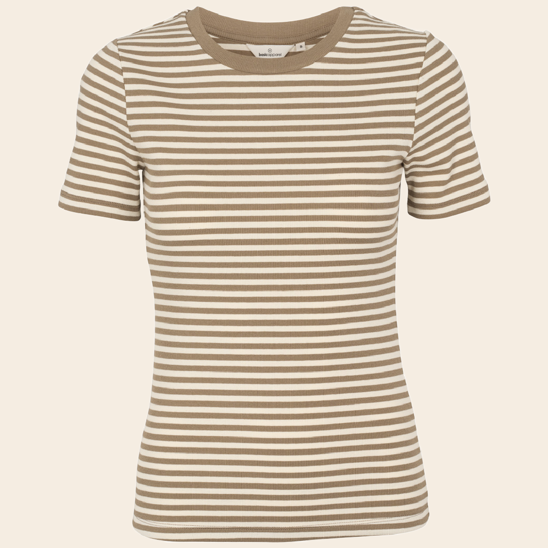 Basic Apparel t-shirt 'Ludmilla' katoen - garden / birch