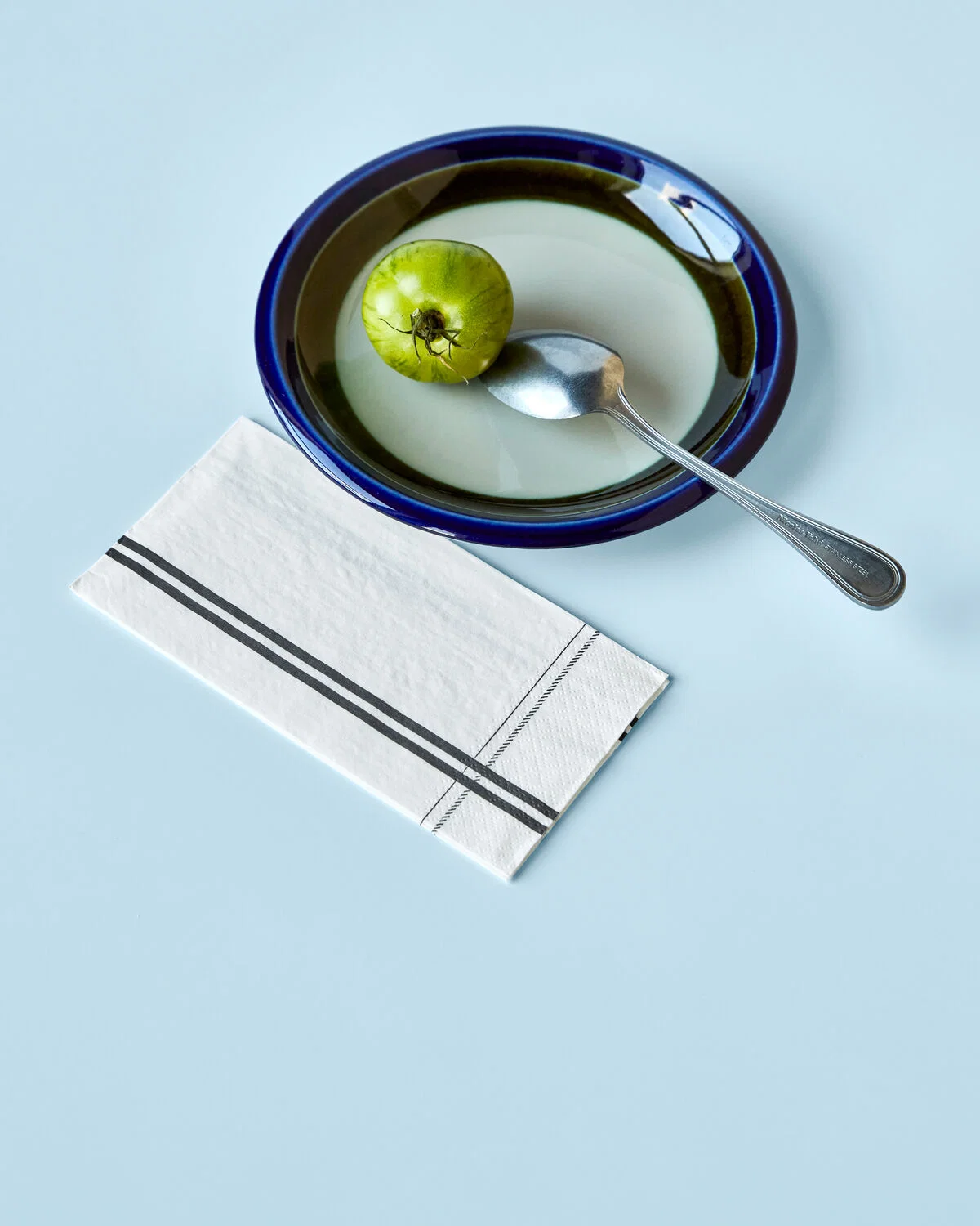 Nicolas Vahe set/12 napkins 'Stripe' - antracite
