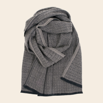Lapuan Kankurit scarf 'Koli' merinowool - black / beige