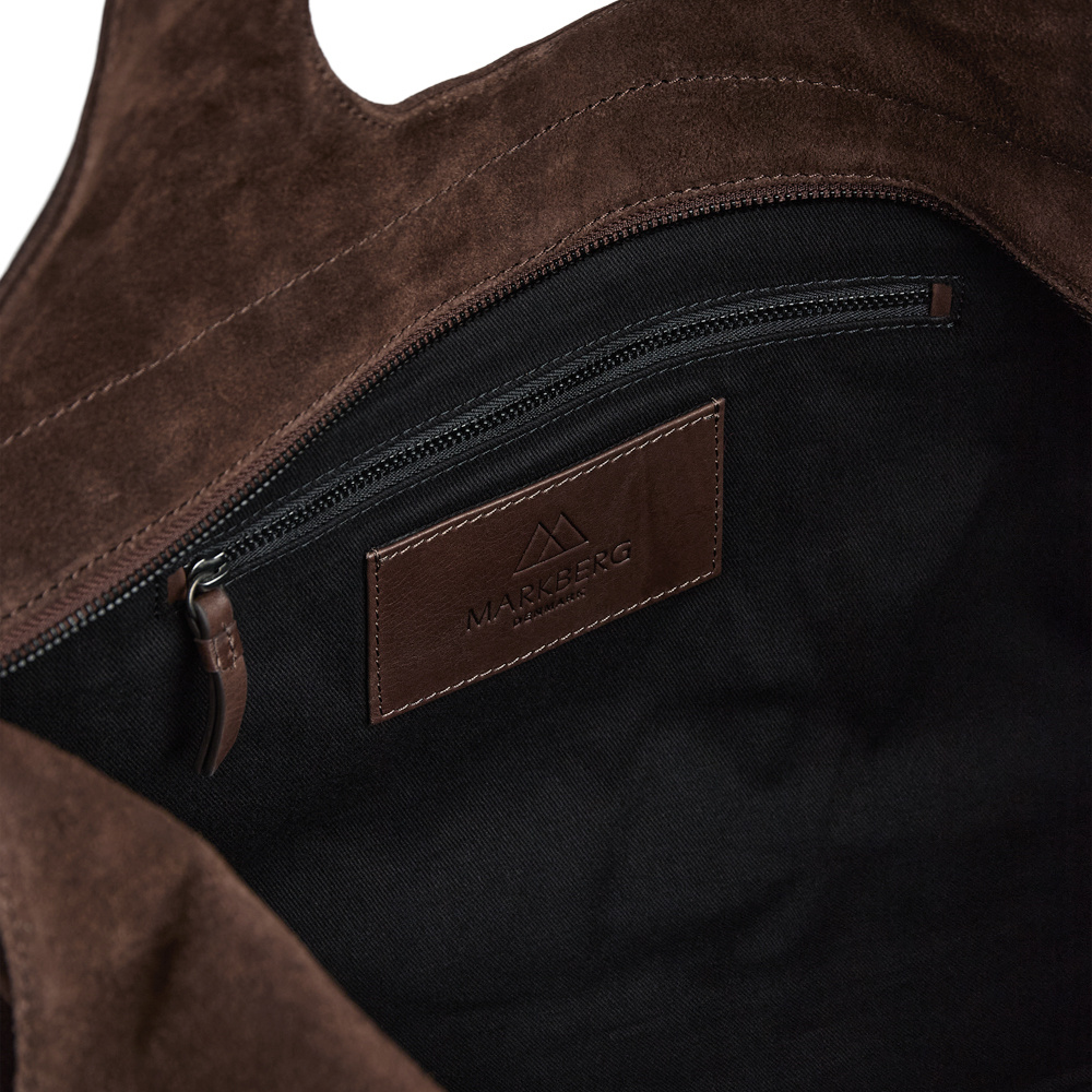 Markberg shopper 'Laurine' suede - dark brown